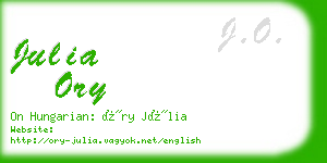 julia ory business card